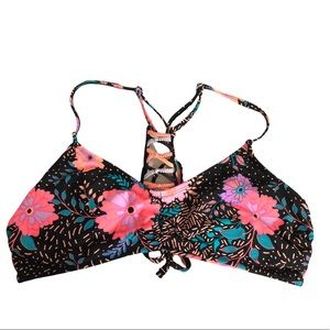 Xhilaration Bathing Suit Top Floral Print Size XL